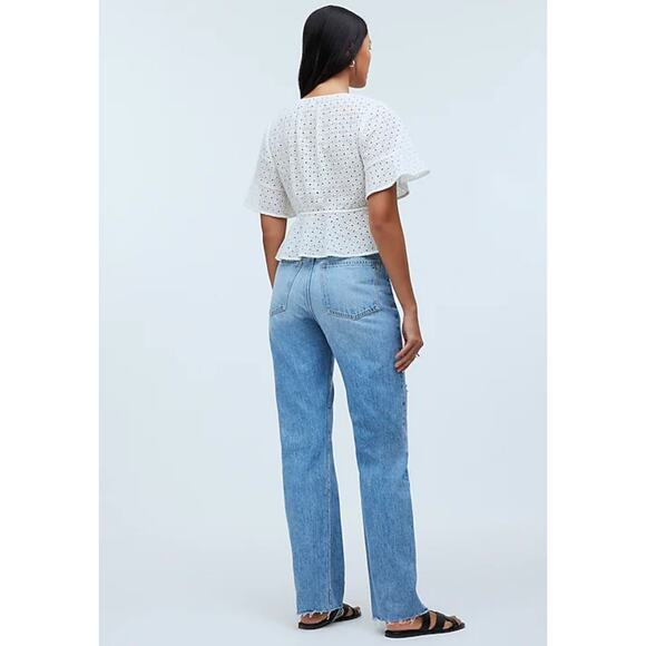 Madewell The 90s Straight Jean Revoir Wash Blue Relaxed High Rise US 28 NWT. - Picture 4 of 16
